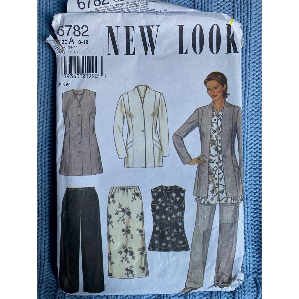 Simplicity 6782 sewing pattern suit blazer skirt pant Size 8-18